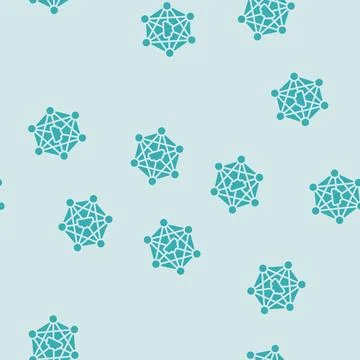 Network nodes cloud computing glyph seamless pattern Illustrazione stock