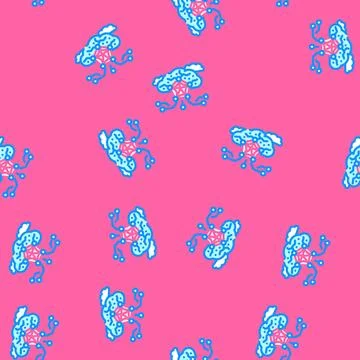 Network nodes cloud computing vector seamless pattern イラスト素材