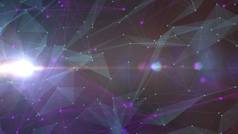 Network with nodes connected background. Technology concept Stock Footage 90033008