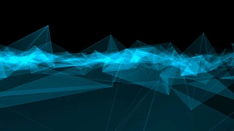 Network with nodes connected background. Technology concept Stock Footage 90173385