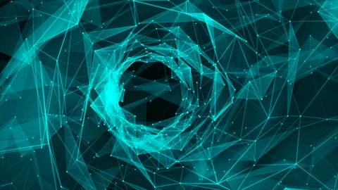 Network with nodes connected background. Technology concept Stock Footage 90217745