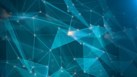 Network with nodes connected background. Technology concept Stock Footage 93886914