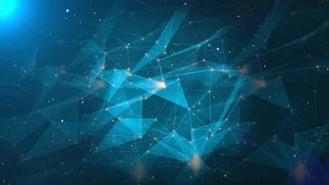 Network with nodes connected background. Technology concept Stock-Footage 93888979