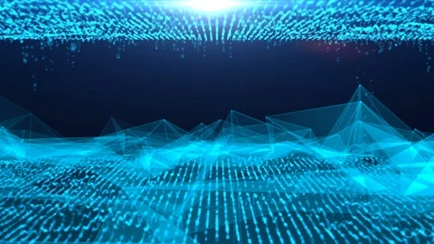 Network with nodes connected background. Technology concept Stock Footage 96226837