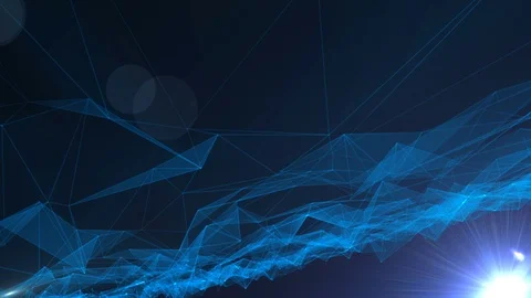 Network with nodes connected background. Technology concept Stock Footage 117321749