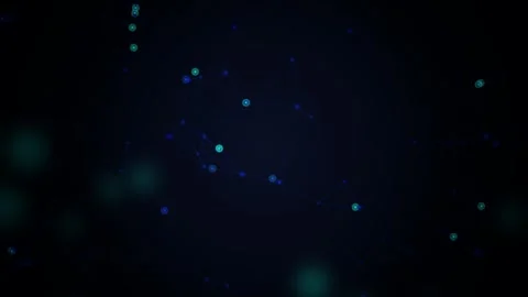 Network nodes connecting rotating seamless loop motion background Stockbeeldmateriaal 345075828