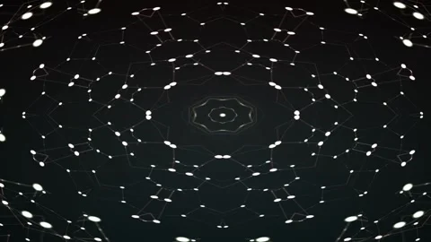 Network Nodes Expanding in Modern Digital Mesh Visuals Stock Footage 337915594