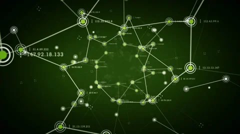 Network Nodes Green Stock Footage 51030863