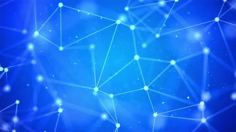 Network nodes greyscale plexus Loop background. Net grid of node points, lines Vídeo Stock 140091013