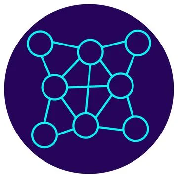 Network nodes icon 스톡 일러스트