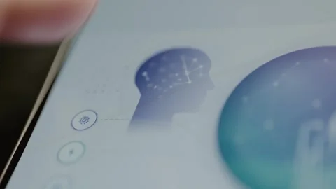 Network nodes inside human head silhouette 스톡 동영상 345489913