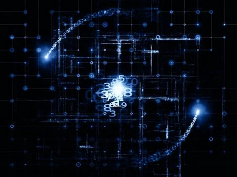 Network Numbers Illustrazione stock