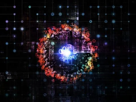 Network Numbers Illustrazione stock