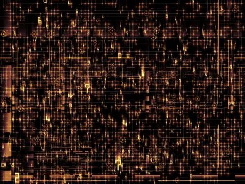 Network Numbers Illustrazione stock