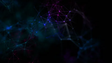 Network operation. Slow speed. Depth of field. Work of neurons .Pulsation of Stock Footage 95811332