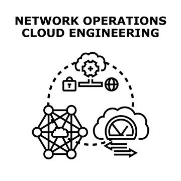 Network operations cloud engineering business concept イラスト素材