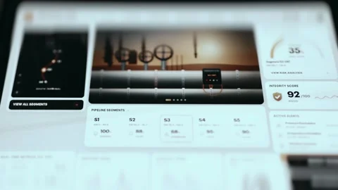 Network Operations Energy Distribution Interface Stock Footage 340151277