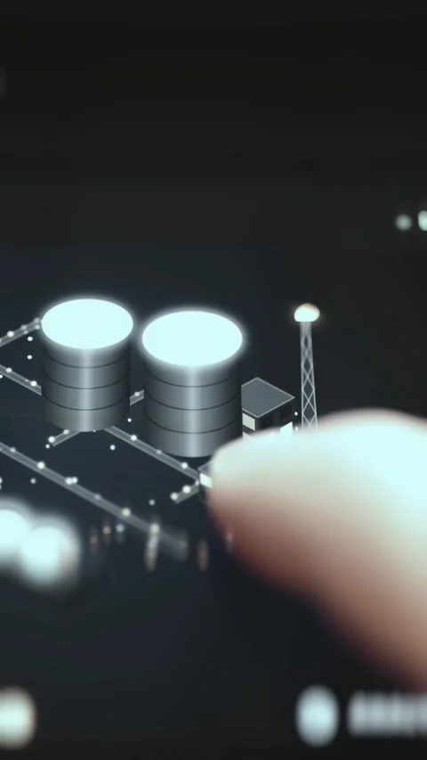 Network Operations Real Time Load Visualization with Interactive Data Stock Footage 340550498