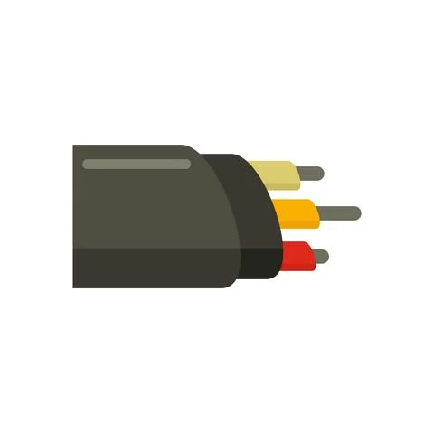 Network optic cable icon flat isolated vector Stock Illustration