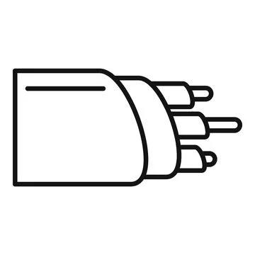 Network optic cable icon, outline style Ilustración de archivo