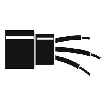 Network optic cable icon, simple style Ilustración de archivo