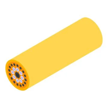 Network optical cable icon, isometric style 库存插图