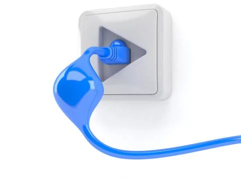 Network outlet in play shape Stock Illustration