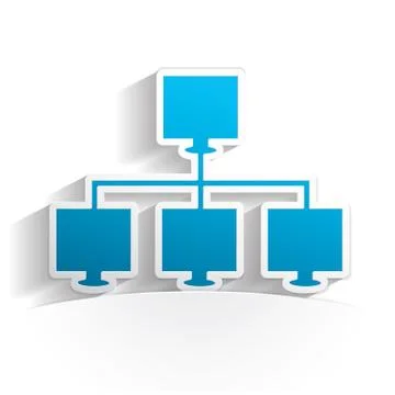 Network paper icon Stock Illustration