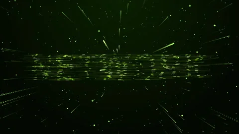 Network Particle Digital Data Analysis Big Data, High Tech Blockchain Data 動画素材 346802632