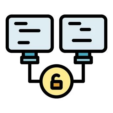 Network password icon vector flat Stock Illustration