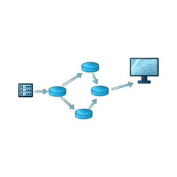 Network path illustration Stock Illustration