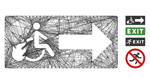 Network Patient Exit Vector Mesh Stockillustratie