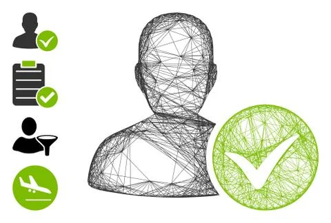 Network Patient OK Vector Mesh イラスト素材