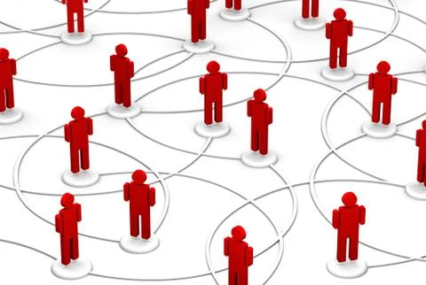 Network Of People - Communication Links Stock Illustration