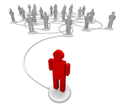 Network Of People - Communication Links Illustrazione stock