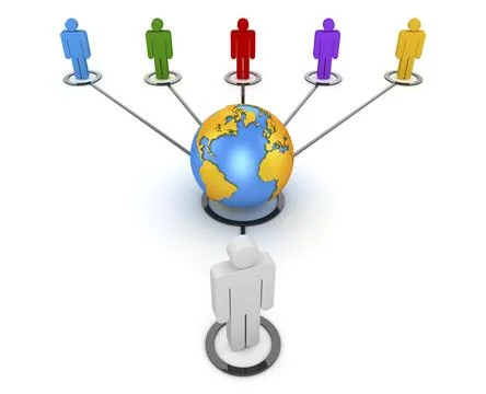 Network people, This is a computer generated and 3d rendered image Stock Illustration