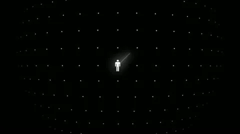 A network of people form one big idea symbolized by a light bulb. Stock Footage