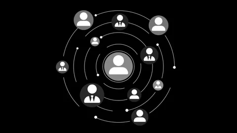 Network of People Icons Connected by Lines Animation 库存影片 314658446