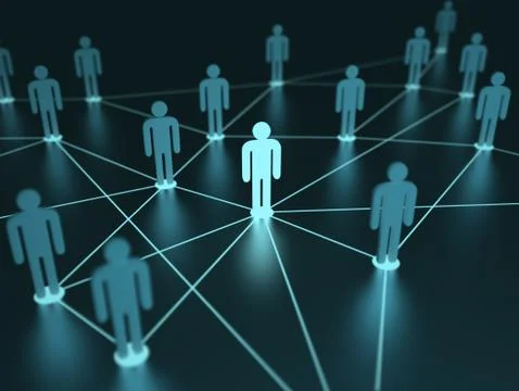 Network People 스톡 일러스트