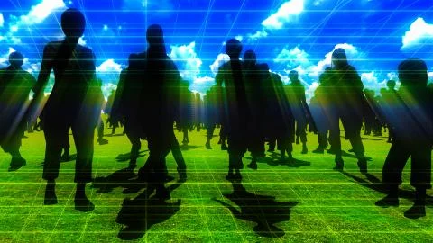 Network of people Stock Illustration