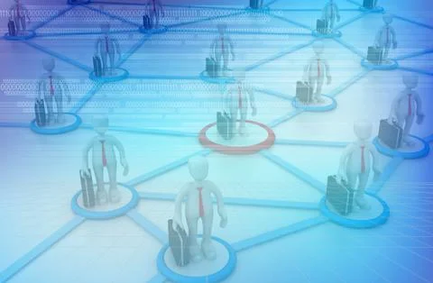 Network With People Stock Illustration