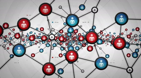 Network Of People White Stock Footage 65067717