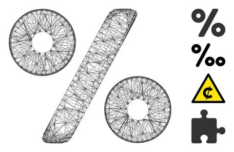 Network Percent Vector Mesh Stock Illustration