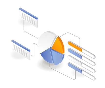 Network pie chart infographics design Stock Illustration