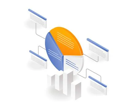 Network pie chart infographics design Stock Illustration