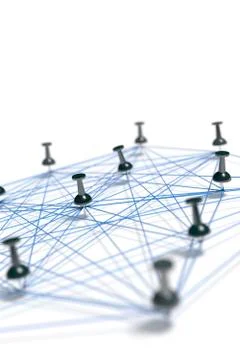 Network with pins 스톡 일러스트