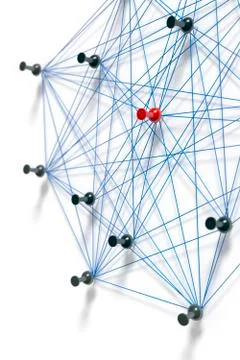 Network with pins 스톡 일러스트