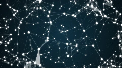 Network plexus background with connected cells with links 4k video. Stock Footage 144108621
