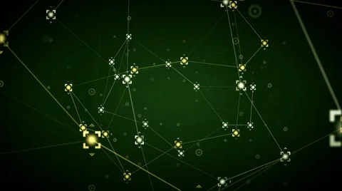 Network Points Green Stock Footage 49623064