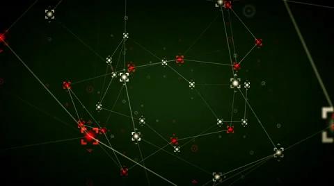 Network Points Green Hot Stock Footage 49623040